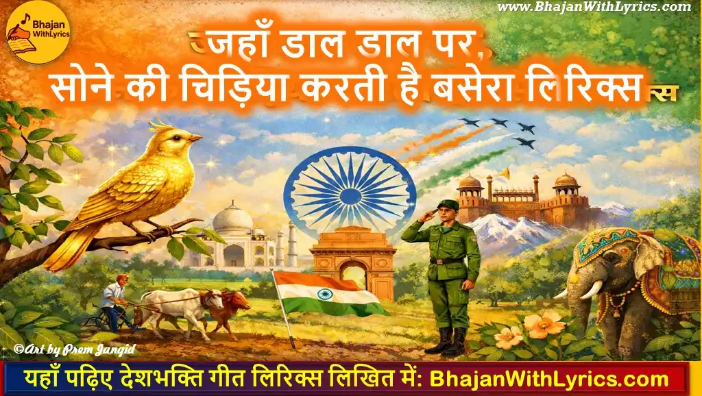 जहाँ डाल डाल पर, सोने की चिड़िया करती है बसेरा लिरिक्स