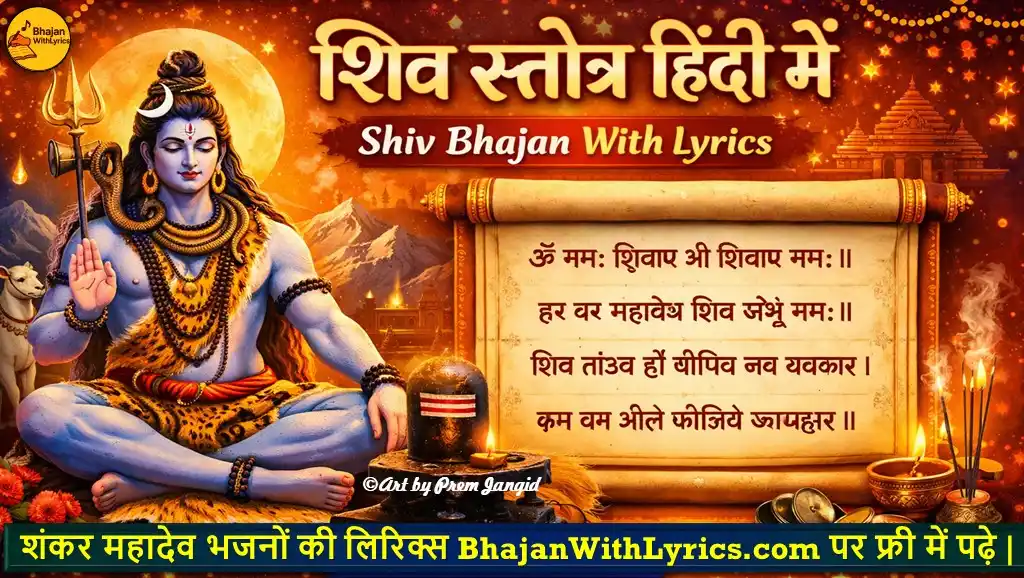 शिव स्तोत्र हिंदी में लिरिक्स - Shiv Bhajan Lyrics In Hindi